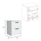 Tuhome Trivor 2 Drawers Nightstand, Metal Handles, White MLB8966 - alternate 7